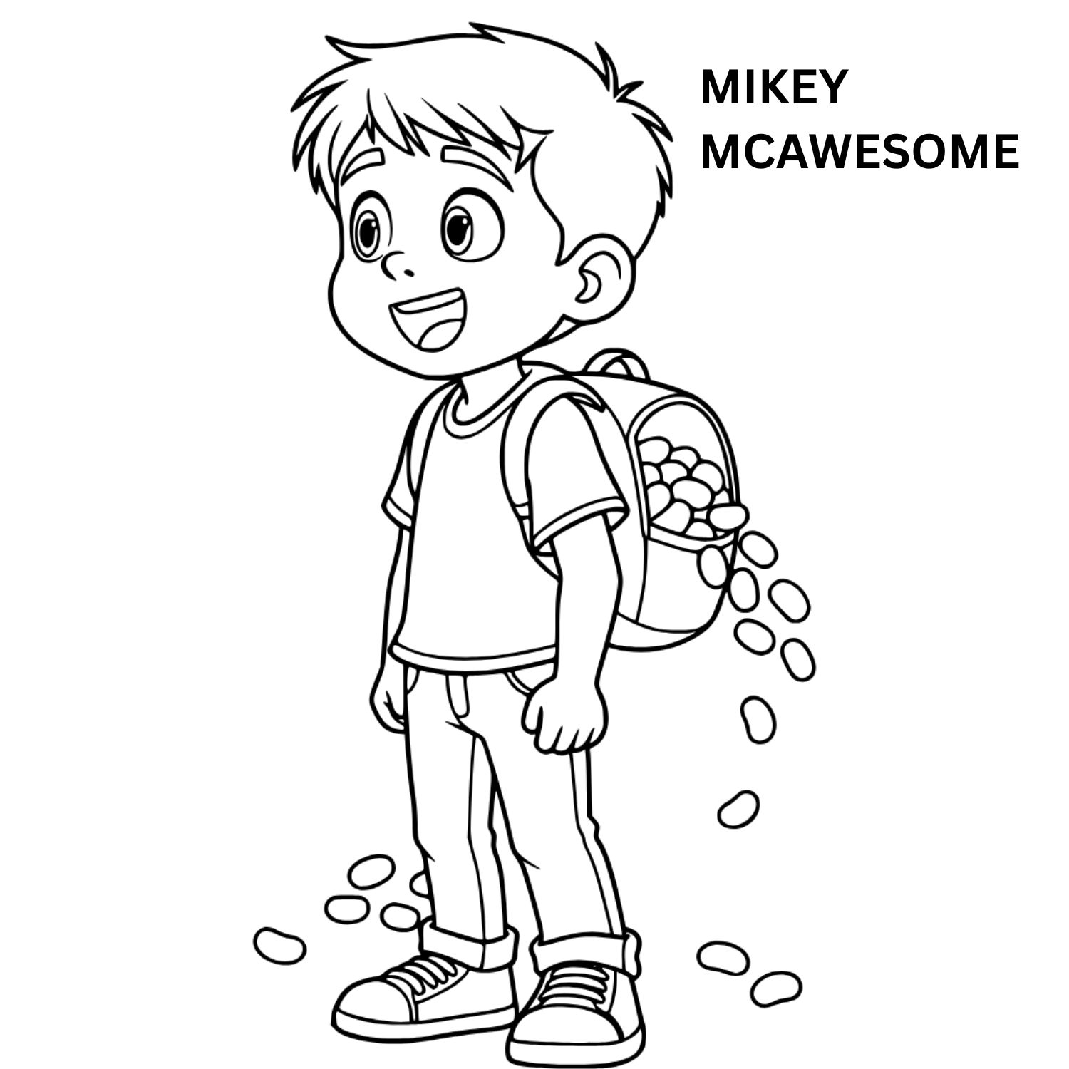 Mikey McAwesome coloring page