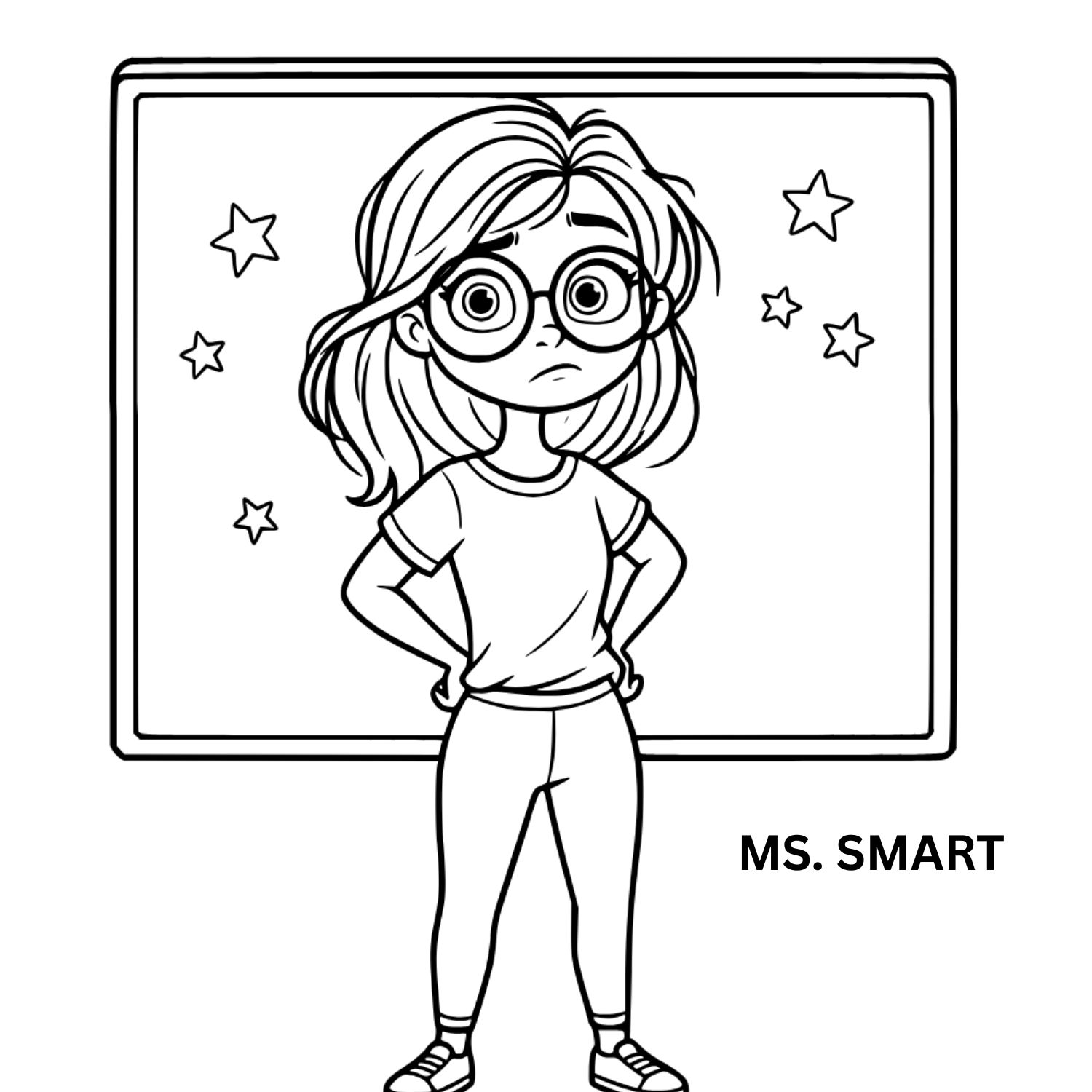 Ms. Smart coloring page